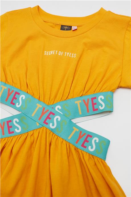 Tyess Kız Çocuk Sarı Elbise