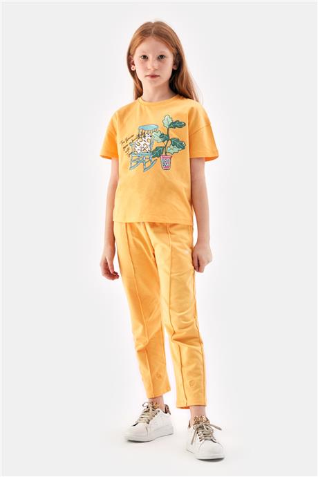 Tyess Kız Çocuk Sarı Tshirt