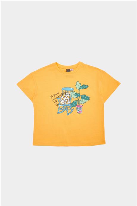 Tyess Kız Çocuk Sarı Tshirt