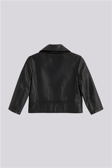 Tyess Girl Black Leather JacketTyess Girl Black Leather Jacket