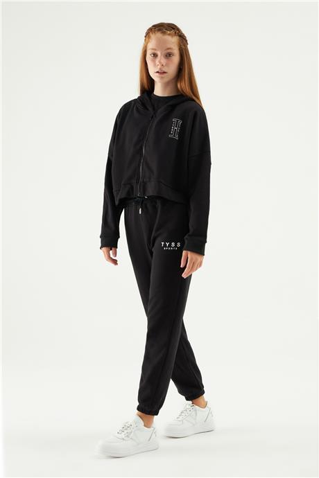 Tyess Kız Çocuk Siyah Sweatshirt