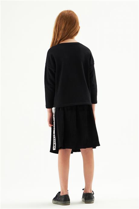 Tyess Kız Çocuk Siyah Sweatshirt