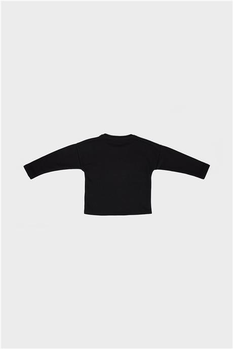 Tyess Kız Çocuk Siyah Sweatshirt