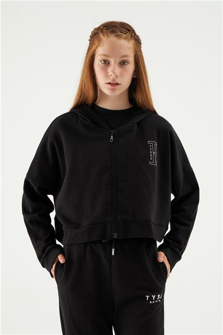 Tyess Kız Çocuk Siyah Sweatshirt