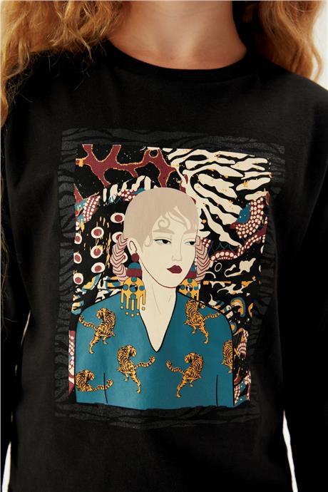 Tyess Kız Çocuk Siyah T-Shirt
