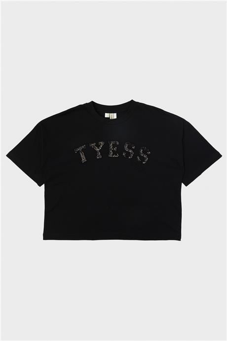 Tyess Kız Çocuk Siyah T-Shirt