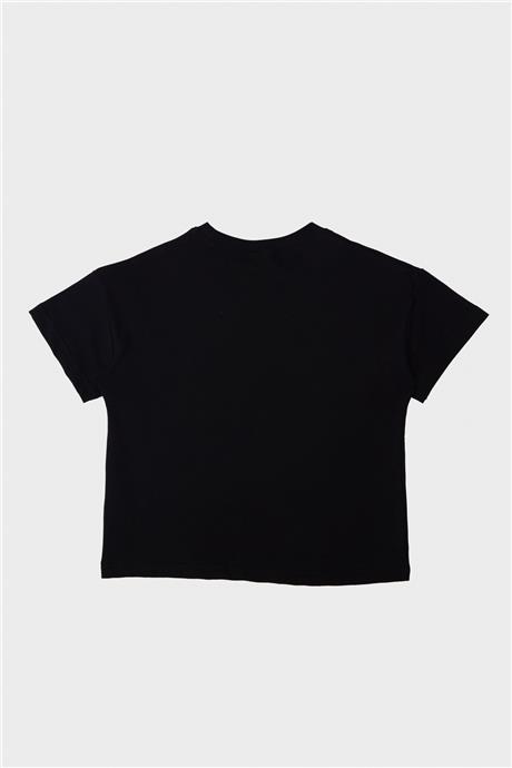 Tyess Kız Çocuk Siyah T-Shirt
