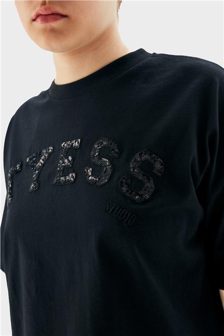 Tyess Kız Çocuk Siyah T-Shirt