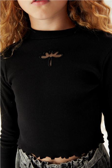 Tyess Kız Çocuk Siyah T-Shirt
