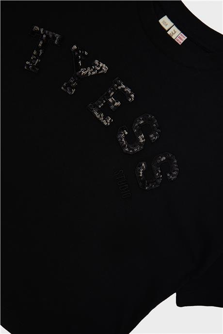 Tyess Kız Çocuk Siyah T-Shirt