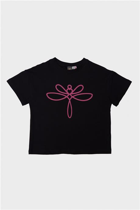 Tyess Kız Çocuk Siyah T-Shirt