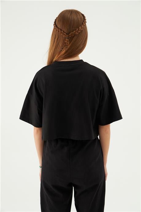 Tyess Kız Çocuk Siyah T-Shirt