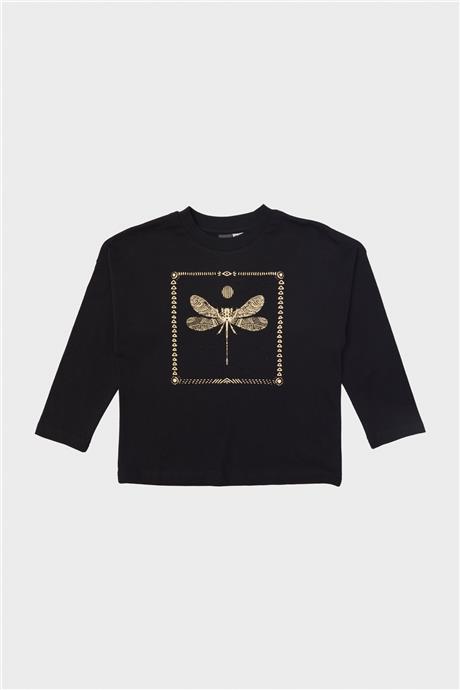 Tyess Kız Çocuk Siyah T-Shirt