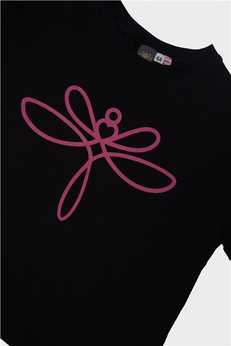 Tyess Kız Çocuk Siyah T-Shirt