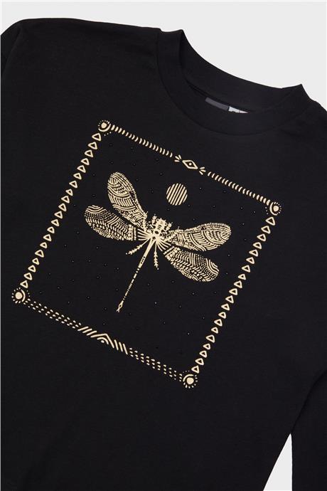 Tyess Kız Çocuk Siyah T-Shirt