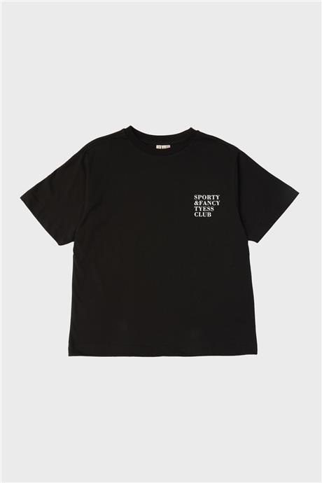Tyess Kız Çocuk Siyah T-Shirt