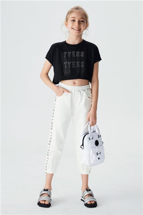 Tyess Kız Çocuk Siyah T-Shirt
