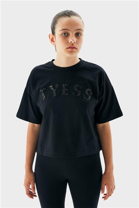 Tyess Kız Çocuk Siyah T-Shirt