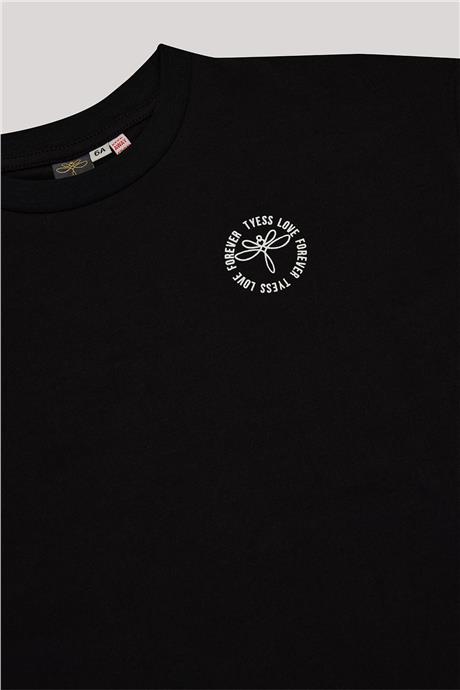 Tyess Kız Çocuk Siyah Tshirt