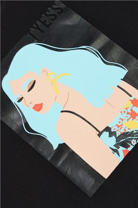 Tyess Kız Çocuk Siyah Tshirt