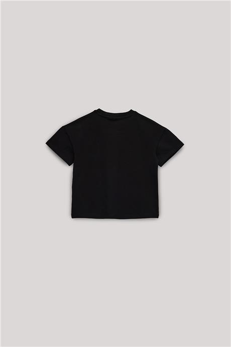 Tyess Kız Çocuk Siyah Tshirt