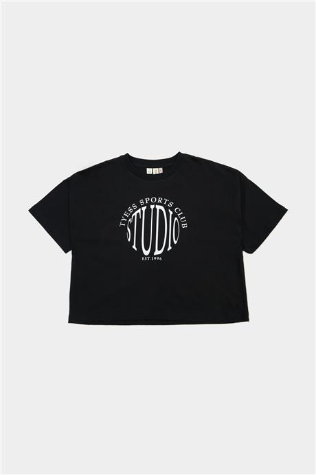 Tyess Kız Çocuk Siyah Tshirt