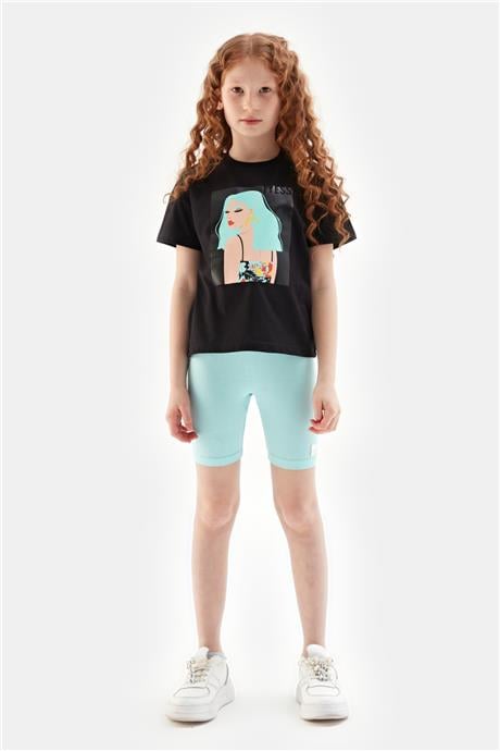 Tyess Kız Çocuk Siyah Tshirt