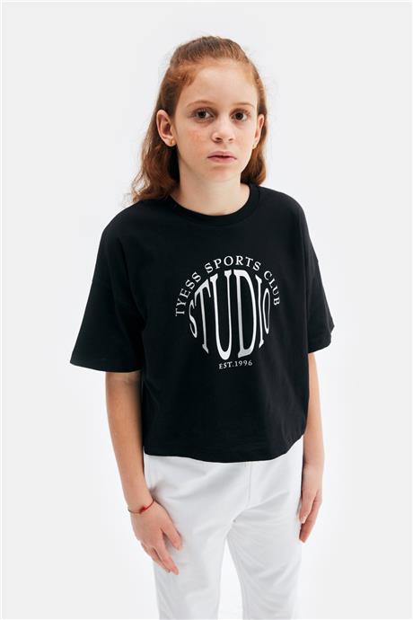 Tyess Kız Çocuk Siyah Tshirt