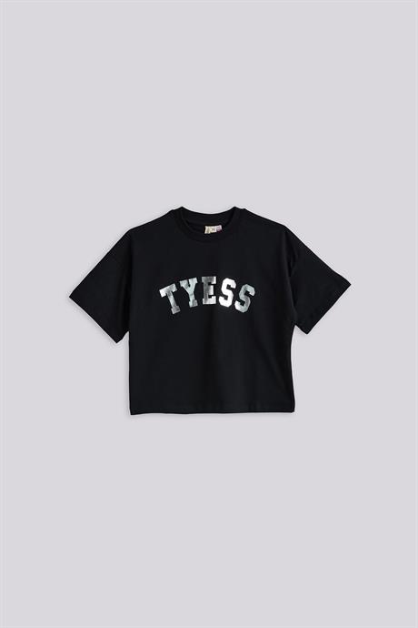 Tyess Kız Çocuk Siyah TshirtTyess Kız Çocuk Siyah Tshirt