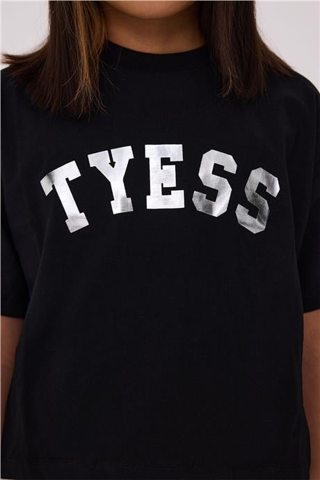 Tyess Kız Çocuk Siyah TshirtTyess Kız Çocuk Siyah Tshirt