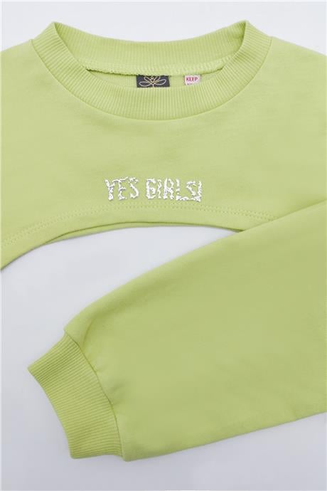 Tyess Kız Çocuk Yeşil S-Shirt