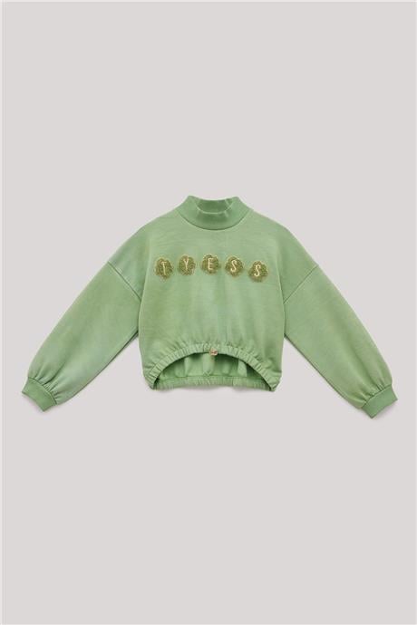 Tyess Kız Çocuk Yeşil Sweatshirt