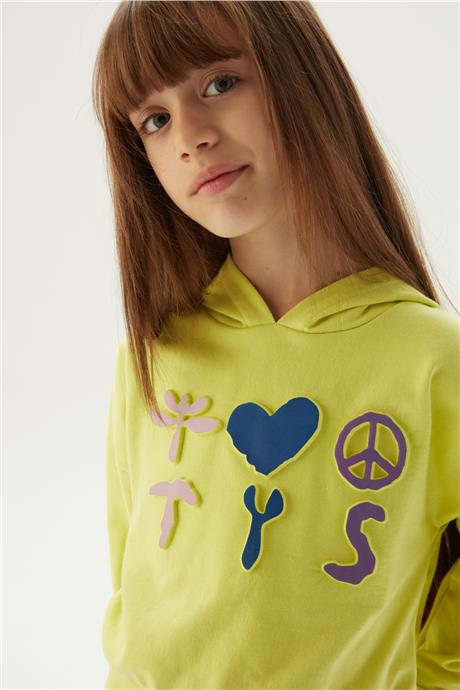 Tyess Kız Çocuk Yeşil Sweatshirt