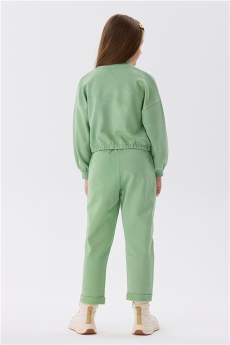 Tyess Kız Çocuk Yeşil Sweatshirt