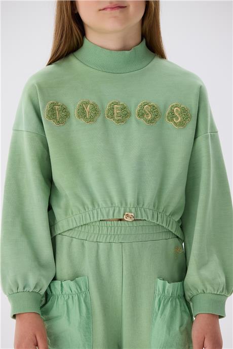 Tyess Kız Çocuk Yeşil Sweatshirt