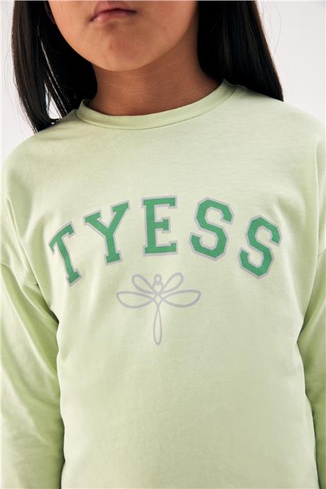 Tyess Kız Çocuk Yeşil T-Shirt