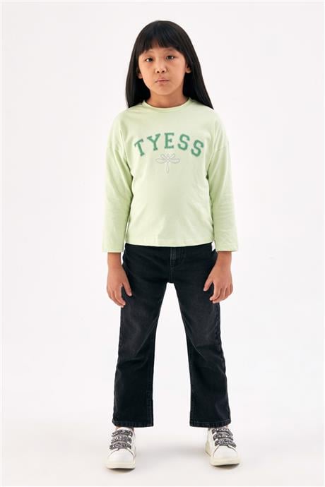 Tyess Kız Çocuk Yeşil T-Shirt