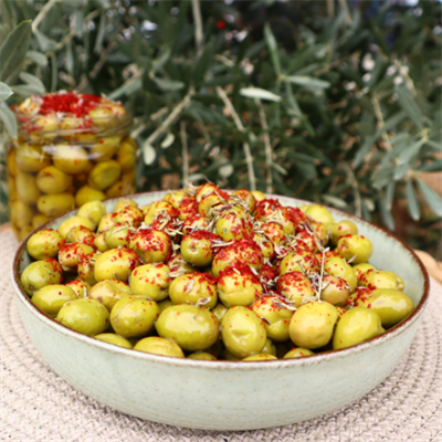 Soslu Kırma Yeşil Zeytin 400 Gram