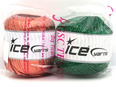 110 gr ICE YARNS Metallic Lurex Types MIXED LOT Hand Knitting Yarn Multicolor