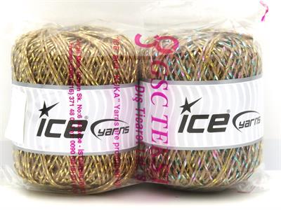 120 gr ICE YARNS Metallic Lurex Types MIXED LOT Hand Knitting Yarn Multicolor