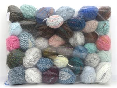 1200 gr ICE YARNS Self Striping Leftover Yarns MIXED LOT Yarn Multicolor