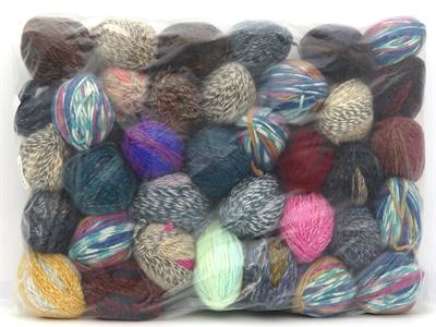 1200 gr ICE YARNS Self Striping Leftover Yarns MIXED LOT Yarn Multicolor