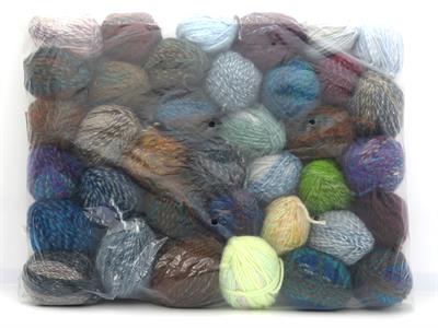 1200 gr ICE YARNS Self Striping Leftover Yarns MIXED LOT Yarn Multicolor