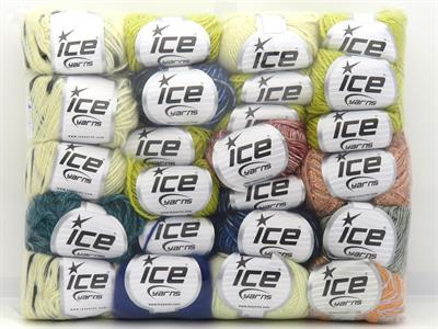 1200 gr ICE YARNS Winter Yarns MIXED LOT Hand Knitting Yarn Multicolor