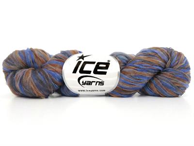 12x25gr. SPIRAL AIR RIBBON Kahverengi Tonları, Mavi Tonları  Şerit, Yazlık İplikler, Zincir