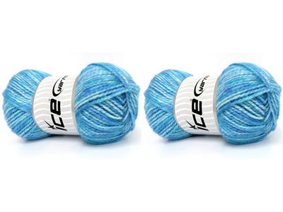 2x150gr. JEANS WOOL BULKY Yün, Akrilik Turkuaz Tonları Kışlık, Yün, Kalın, Akrilik