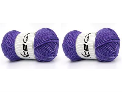 2x150gr. JEANS WOOL BULKY Yün, Akrilik Mor Melanj Kışlık, Yün, Kalın, Akrilik