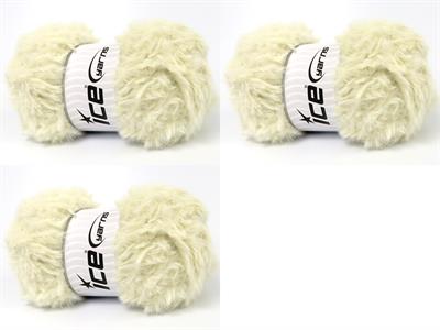 3x100gr. BUNNY FUR  Açık Krem Yumoş, Sakallı, Kışlık, Çok Kalın