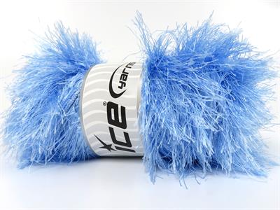 400 gr ICE YARNS EYELASH BULKY 400GR Hand Knitting Yarn Baby Blue