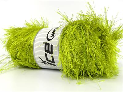 400 gr ICE YARNS EYELASH BULKY 400GR Hand Knitting Yarn Olive Green